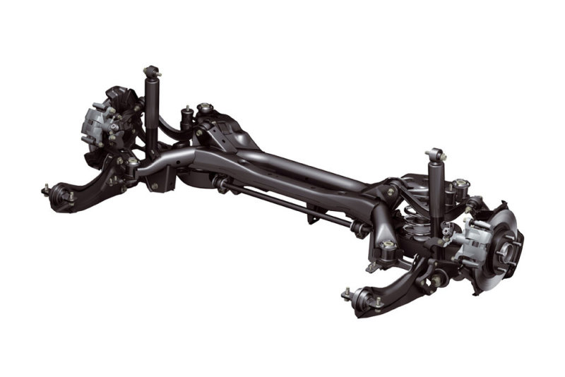 Сзади кинематически совершенная подвеска на двойных поперечных рычагах.