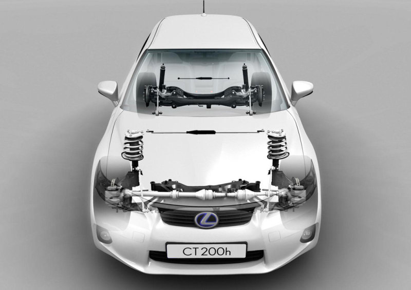 Ходовая оснащена (спереди и сзади) Lateral Performance Damper System. Амортизационные «растяжки» якобы способствуют правильной кинематике подвески и гашению вибраций.