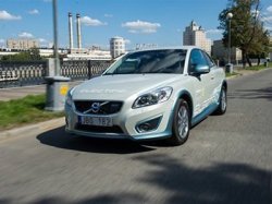 Электрокар Volvo C30 Electric добрался до Москвы