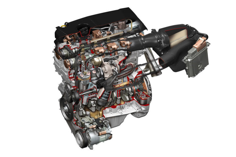 Новый 16-клапанник M270 работает с непосредственным впрыском бензина в камеры сгорания и оснащен турбонаддувом.