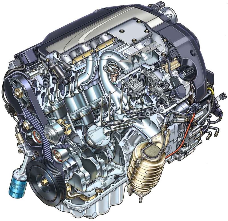«Шестерка» J35A установлена под капотом поперечно.