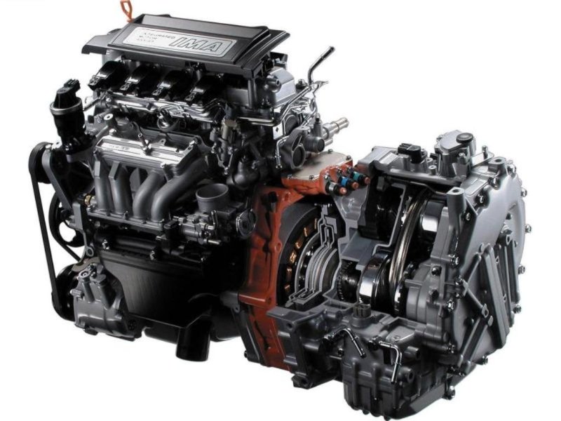 Гибридная силовая установка с двигателем внутреннего сгорания объемом 1,3 л. (89 л.с.) и электромотором мощностью 20 л.с.