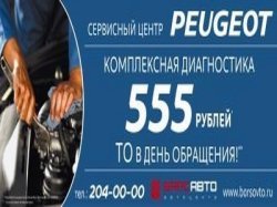 Диагностика автомобиля Peugeot всего за 555 рублей!
