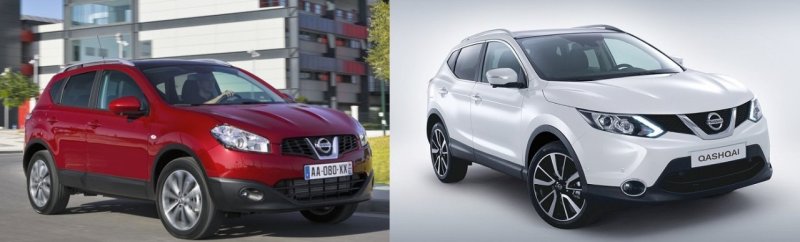 Nissan Qashqai первого поколения и Nissan Qashqai New