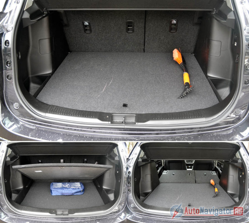 Багажник с двойным дном и правильными формами. Сиденья отныне складываются по-европейски и образуют ровный пол