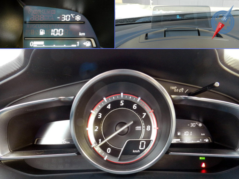 Тахометр по центру и выдвигающийся проекционный дисплей – прерогатива комплектации Supreme