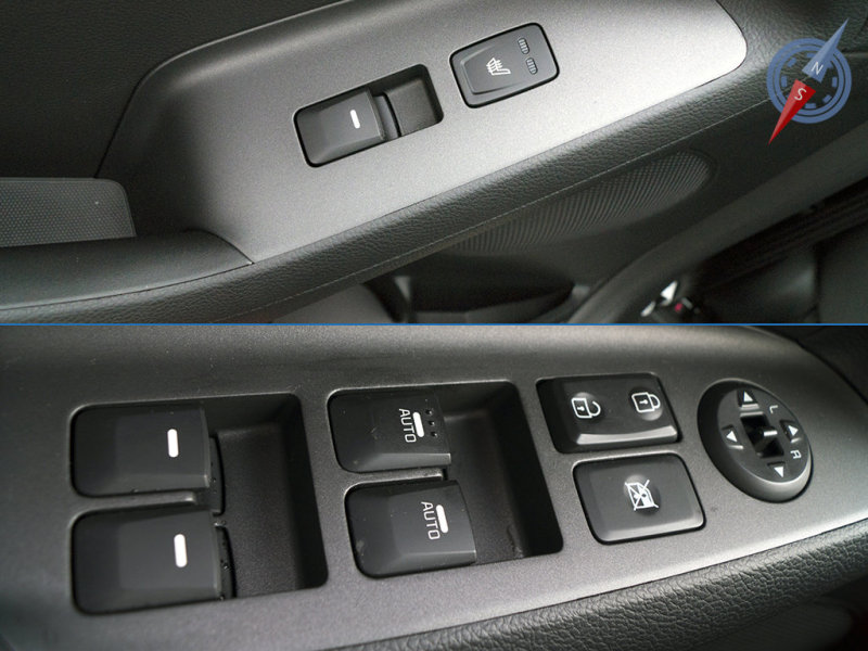 Помимо 4-х стеклоподъемников в нашем экземпляре имелся двухуровневый подогрев заднего дивана. Удобно!