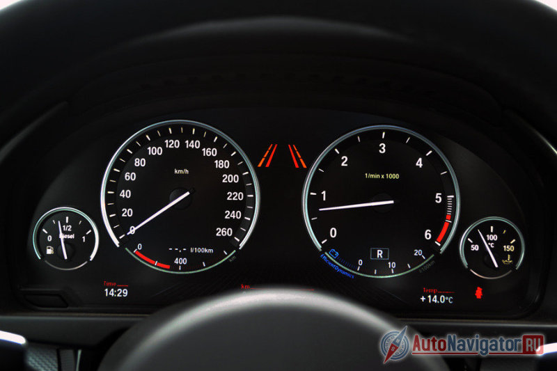 Классические BMW-шные приборы скрещенные с оптитронной приборной доской. Смотрится очень гармонично