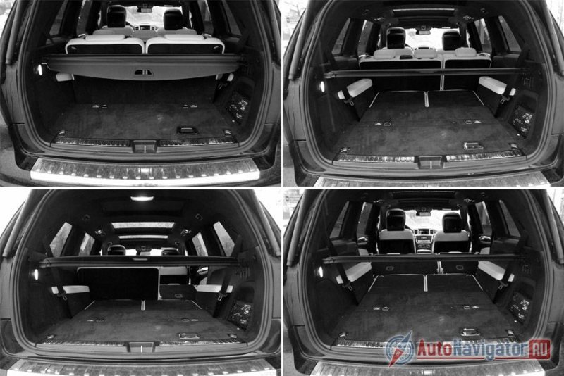 Даже в семиместном варианте в багажнике остается место для нескольких больших сумок, а уж если начать складывать сиденья, то объем багажника будет постепенно увеличиваться до 2300 литров