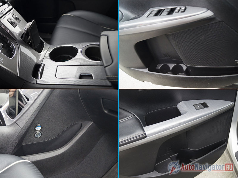 Салон автомобиля насыщен различными полочками и нишами, что позволят не возить в карманах разную мелочь