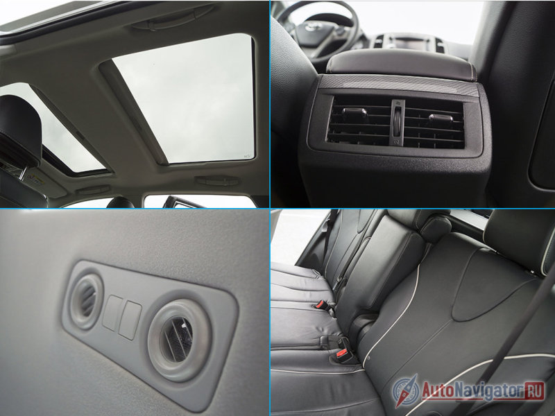 Для обитателей второго ряда сидений предусмотрен свой люк в крыше, блок воздуховодов, панель освещения и регулировка спинки дивана по углу наклона