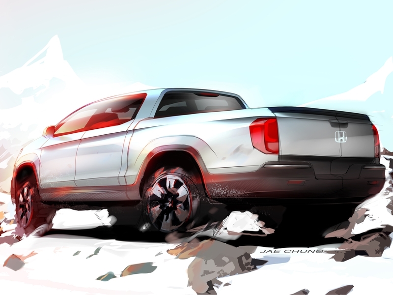 Honda Ridgeline New — первый официальный эскиз