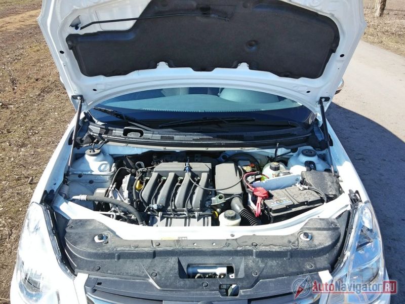 Для седана Nissan Almera доступен только один мотор — 1.6-литровый 102-сильный