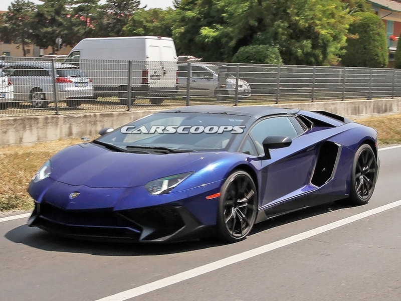 Lamborghini Aventador LP750-4 Superveloce Roadster замечен на тестах