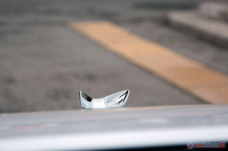 Так фигурка Пегаса выглядит с места водителя. Как же забавно от неё отлетают капли во время дождя!