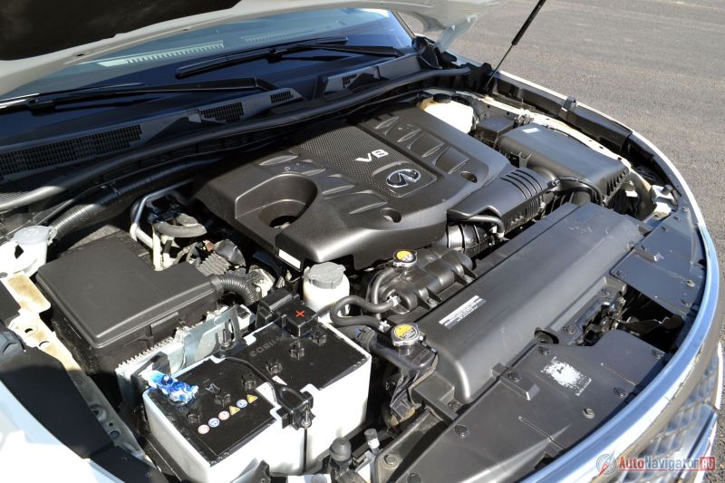 5,6-литровый атмосферный V8 питается 95-ым бензином, выдает 405 л.с. и 560 Нм крутящего момента