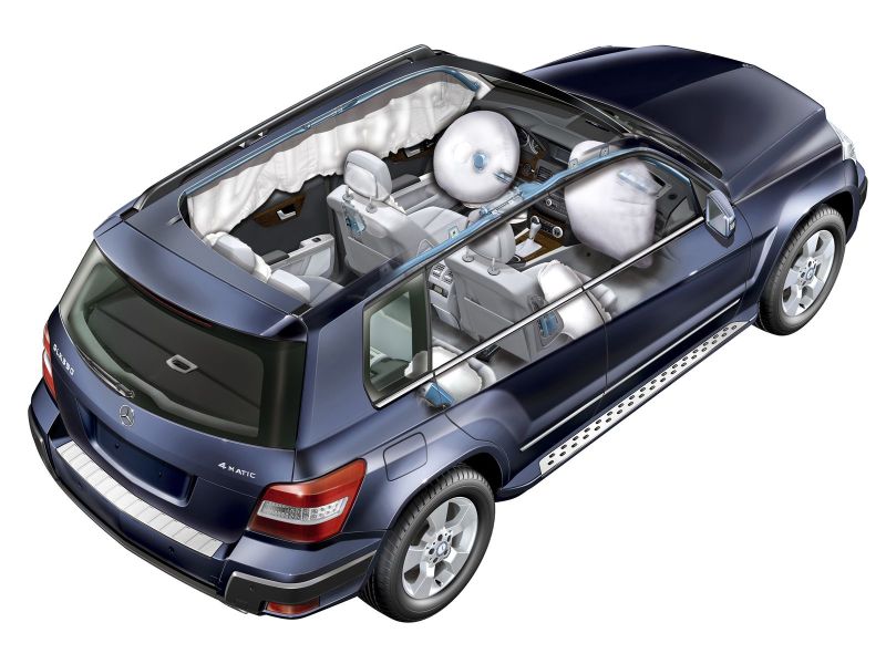 Краш-тест по методике EuroNCAP GLK-класс прошёл в 2009 году и получил пятизвёздочный рейтинг