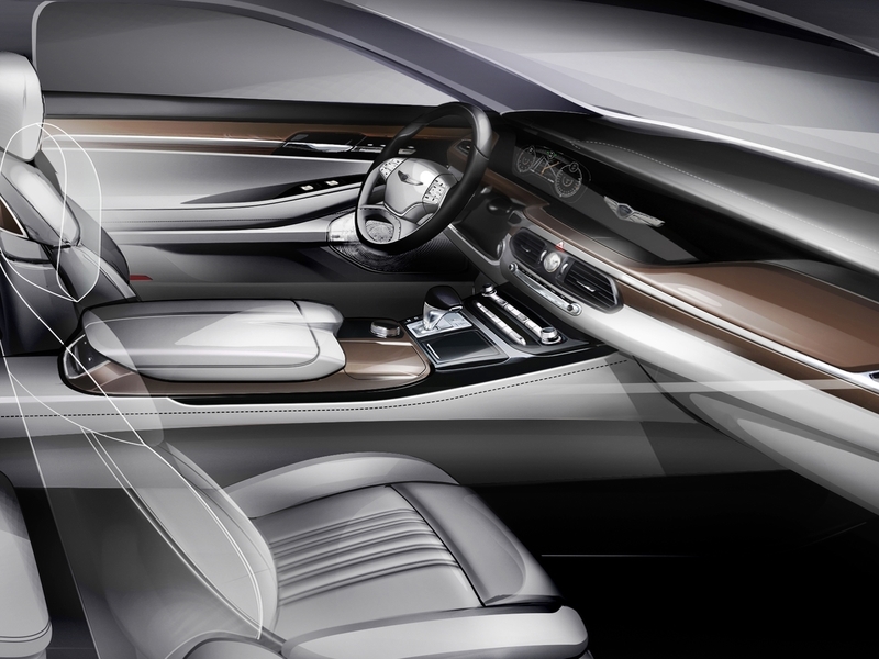 Genesis G90 — первое изображение интерьера