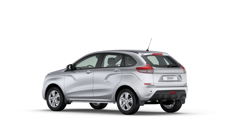 Кроссовер Lada XRAY хоть и оборудован переднеприводной трансмиссией, но располагает внушительным дорожным просветом (195 мм) и высокопрофильными шинами