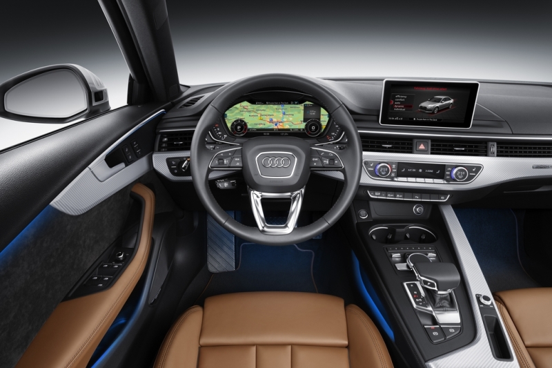 Автомобиль с цифровой панелью приборов Audi virtual cockpit
