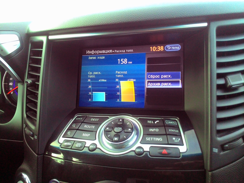Оказывается, если на FX37S не гонять, то средний расход топлива можно уложить в 13 л/100 км