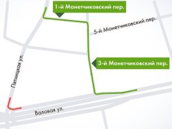 В Москве изменился поворот с внутренней стороны Садового кольца на ул. Пятницкая