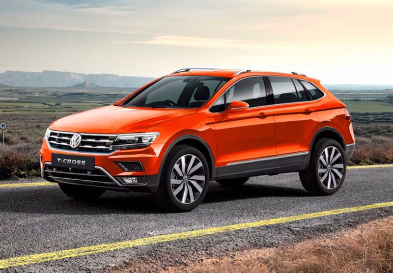 Компьютерный рендер Volkswagen T-Cross