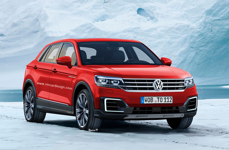 Компьютерный рендер Volkswagen T-Cross