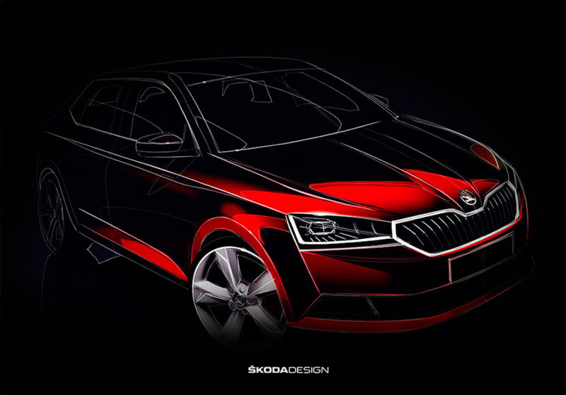 Рестайлинговая Skoda Fabia 2019 анонсирована в виде тизера