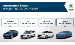 Новая SKODA на лучших условиях. На каких? Выбирайте сами!