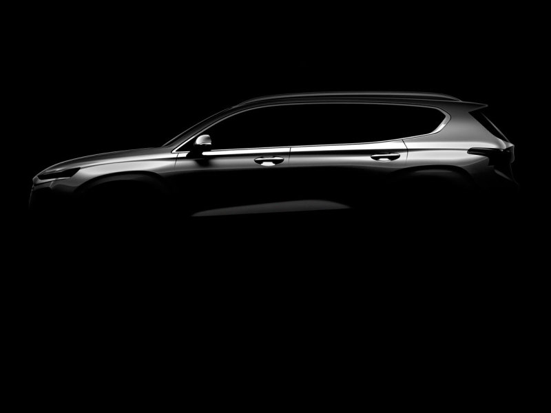 Новый Hyundai Santa Fe 2019 показали на первом официальном изображении
