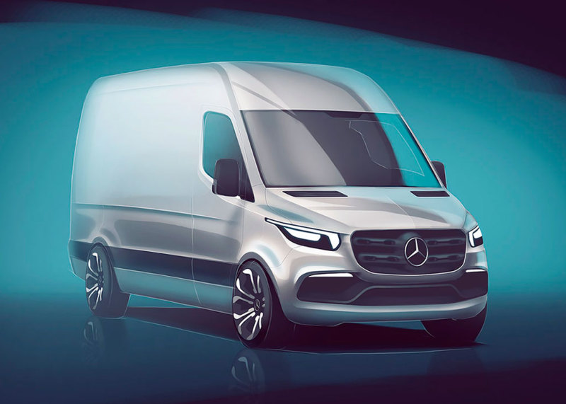 Новое поколение Mercedes Sprinter показали на видео