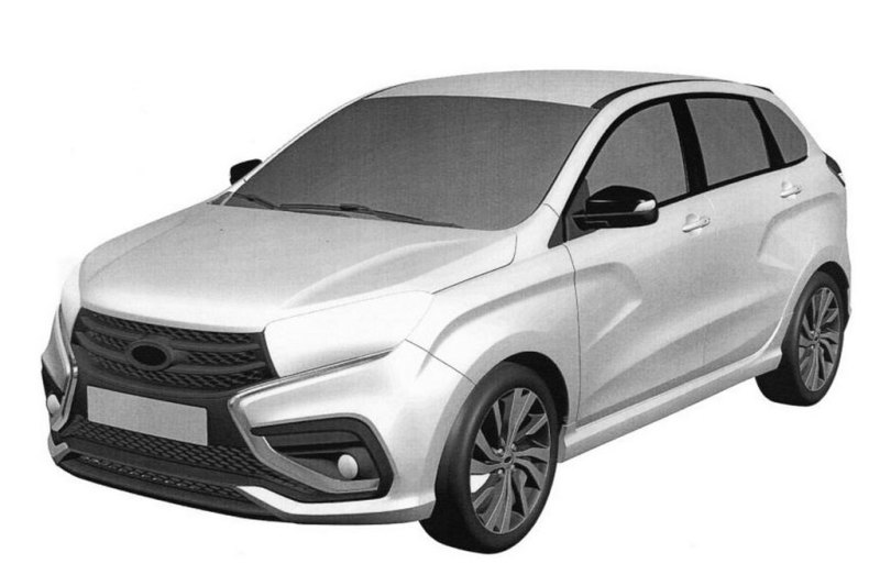 "Заряженный" хэтчбек Lada XRAY Sport появился на патентных изображениях