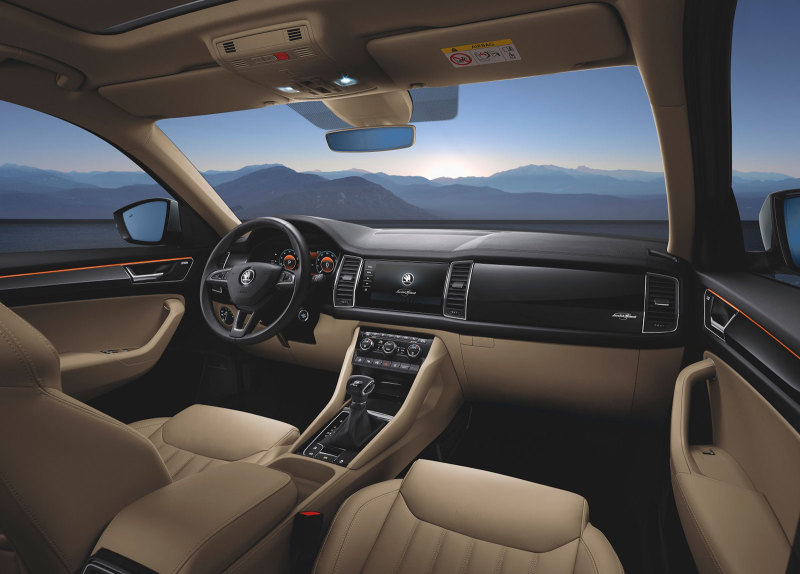 Оригинальные детали отделки салона Skoda Kodiaq L