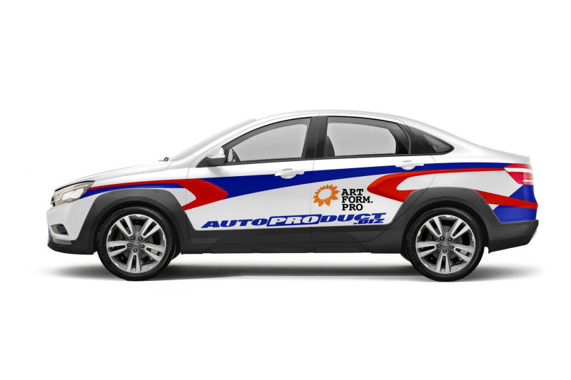 Вариант спортивной раскраски для Lada Vesta Rally Sprint
