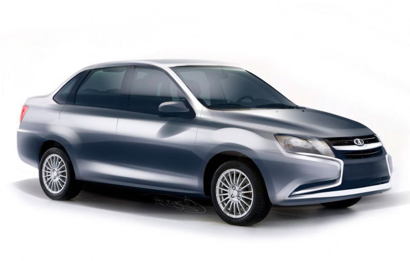 Дизайнерский эскиз Lada Granta FL 2019