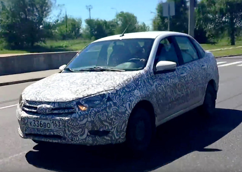 Обновлённый седан Lada Granta FL 2019 сняли на видео