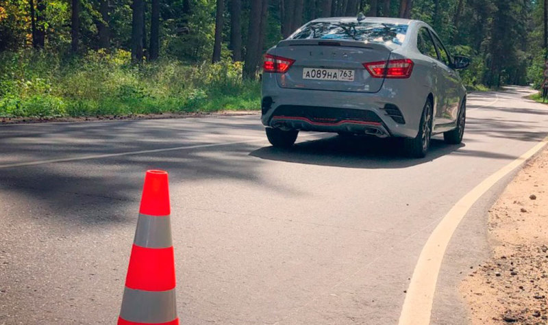 Lada Vesta Sport на съёмках под Москвой