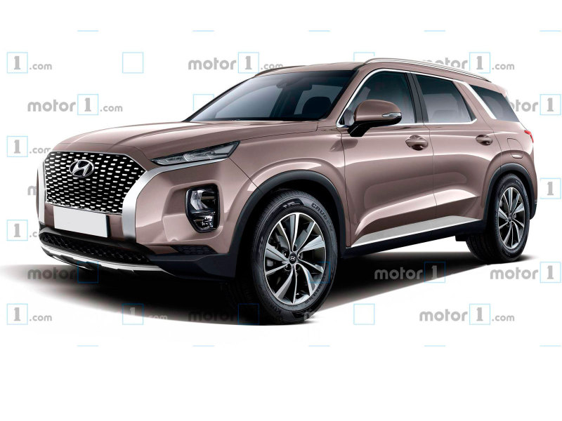Большой кроссовер Hyundai Palisade показали на новых изображениях