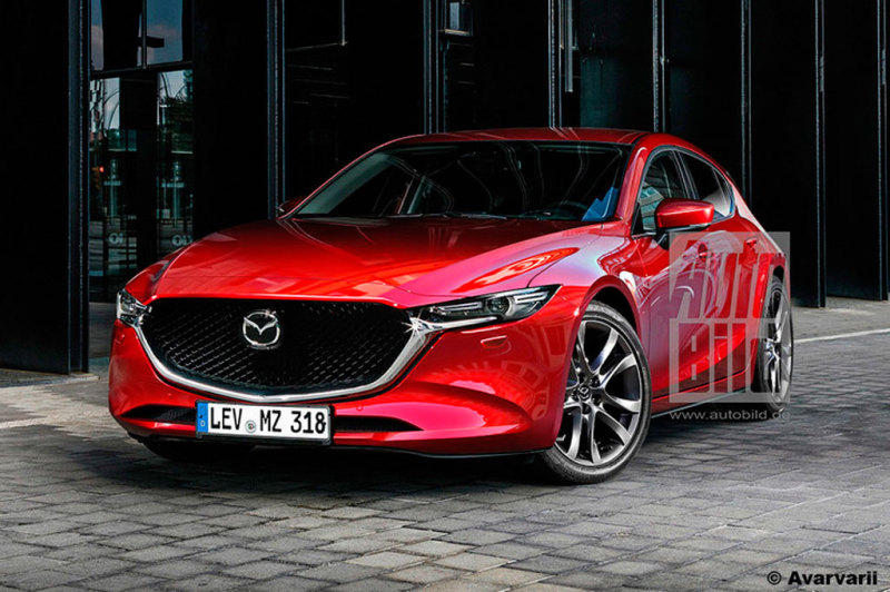 Компьютерный тизер возможного дизайна Mazda 3 2019