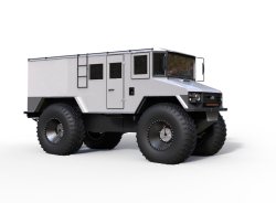 В России создали арктический снегоболотоход "Бурлак" с колёсной формулой 4х4