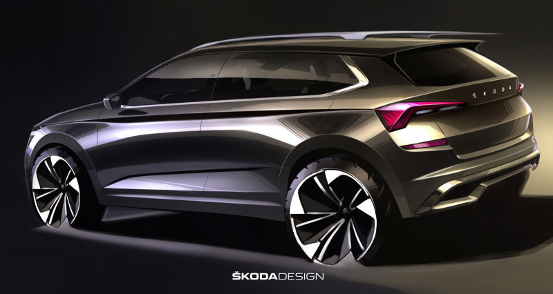 Первые дизайнерские эскизы Skoda Kamiq