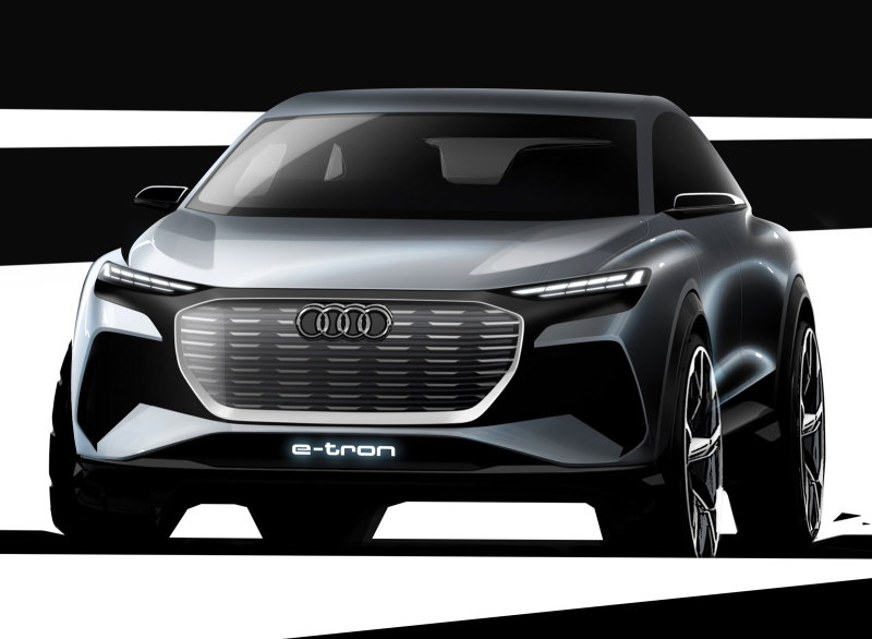 Новый электрический кроссовер Audi Q4 e-tron представят в марте