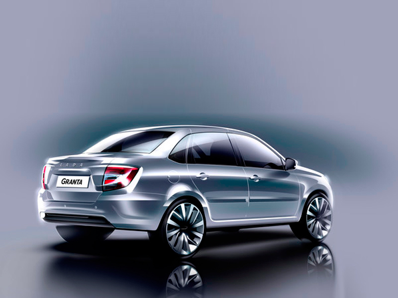 Возможный вариант дизайна Lada Granta Sport FL 2019