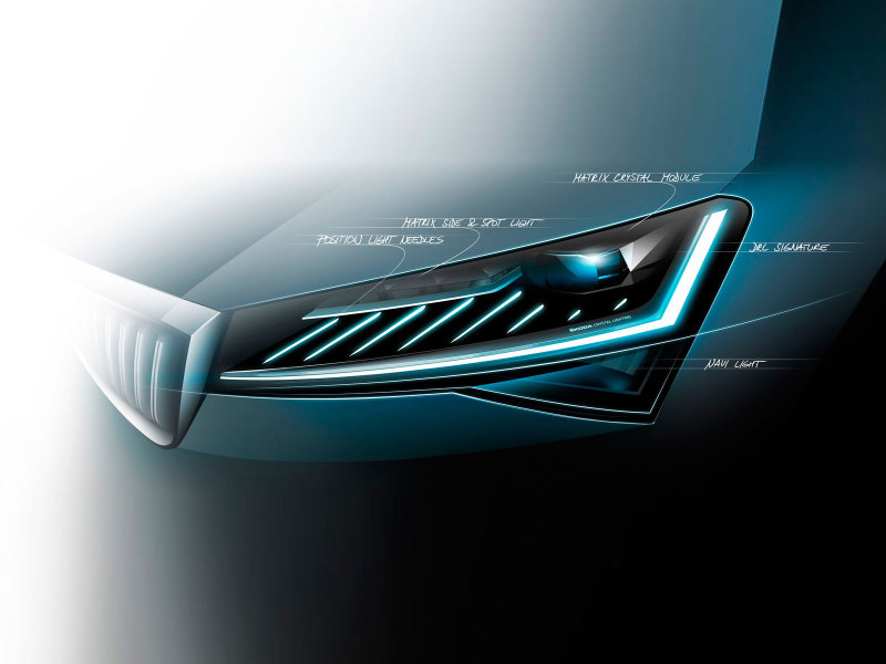 Рестайлинг Skoda Superb - новые официальные подробности