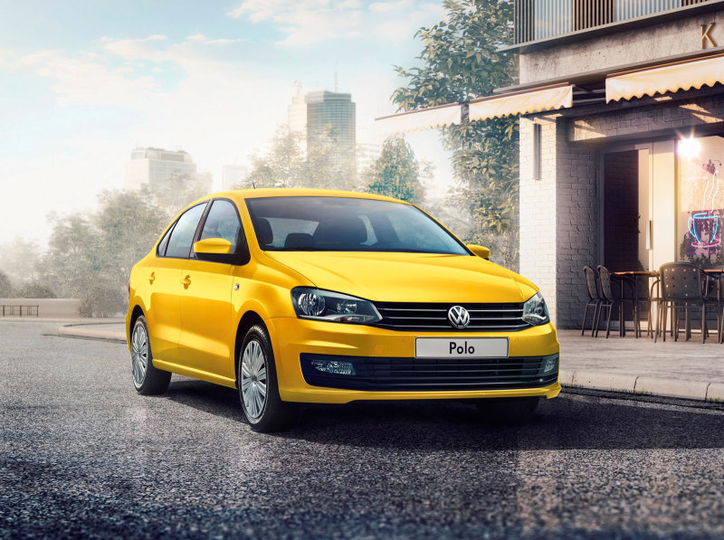 На Volkswagen Polo в желтом цвете есть спецпредложение при покупке в лизинг