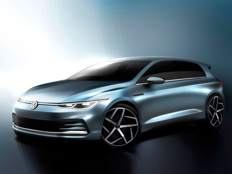 Новый Volkswagen Golf 8 показали на первых официальных изображениях