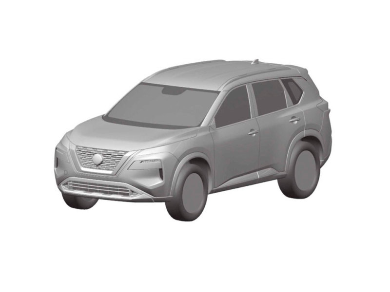 Новый Nissan X-Trail 2021 показали на патентных изображениях