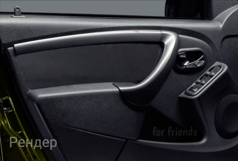 Вариант оформления дверных карт Lada Largus FL