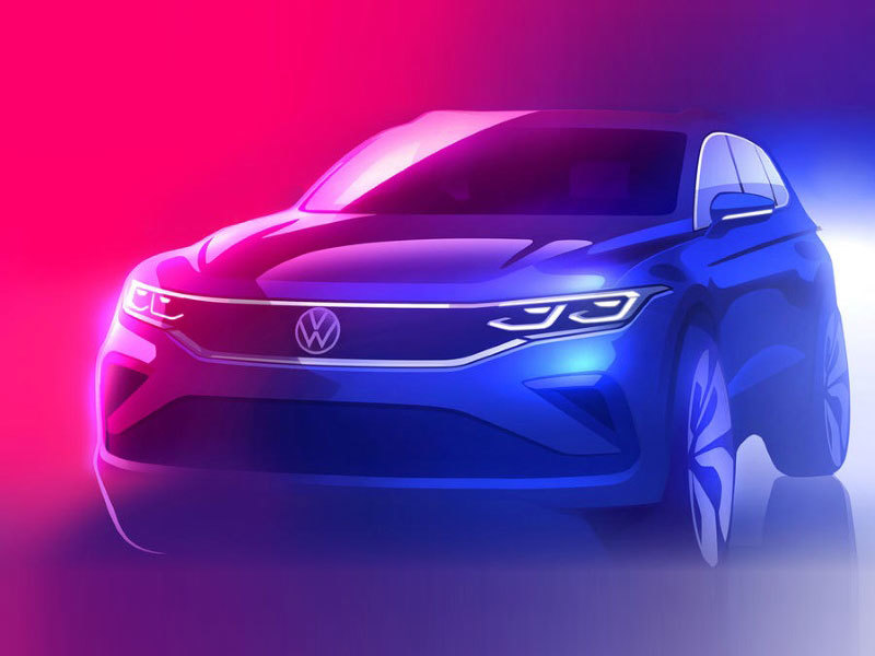 Рестайлинговый Volkswagen Tiguan показали на первом официальном изображении
